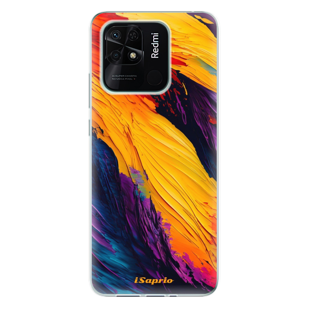 Odolné silikónové puzdro iSaprio - Orange Paint - Xiaomi Redmi 10C
