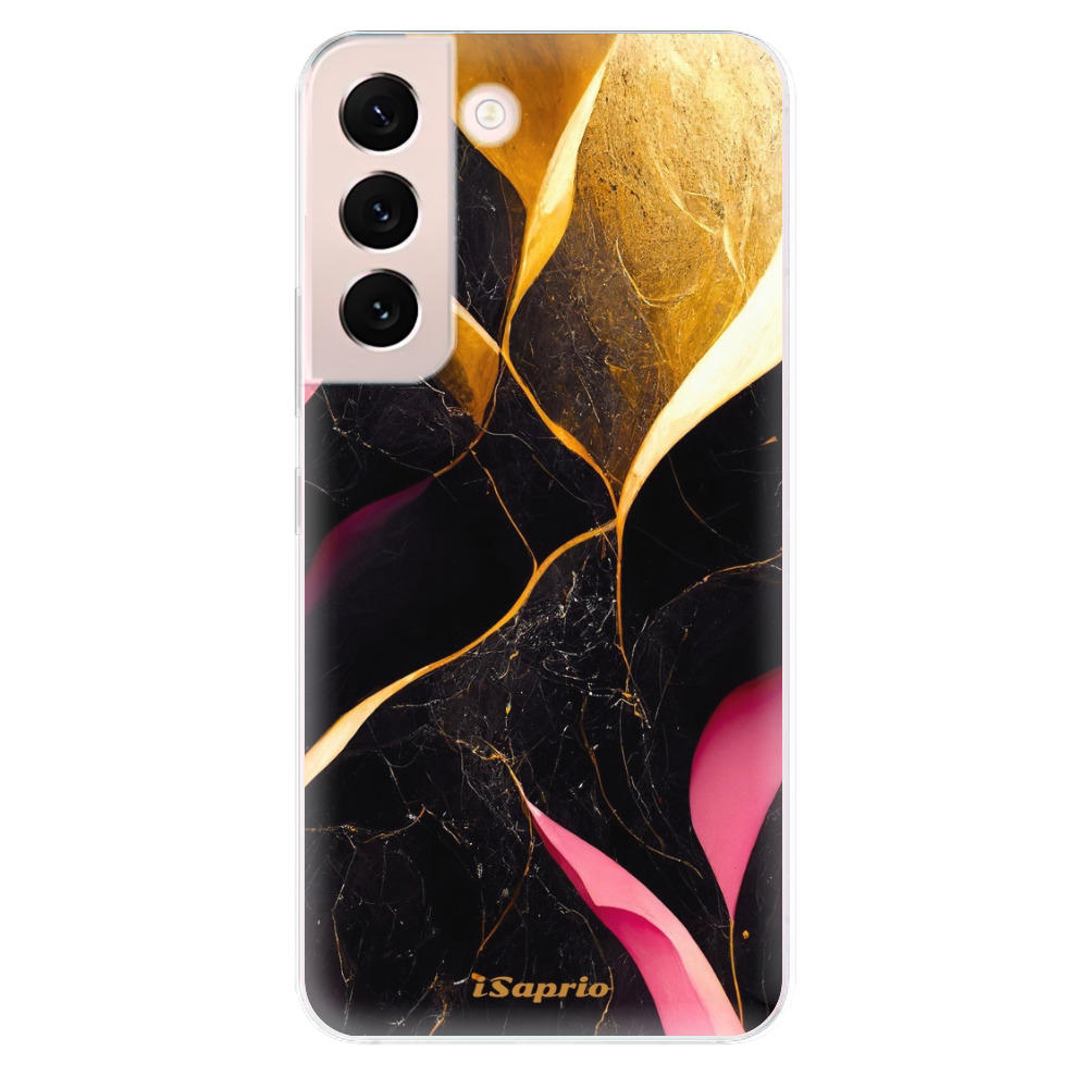 Odolné silikónové puzdro iSaprio - Gold Pink Marble - Samsung Galaxy S22+ 5G