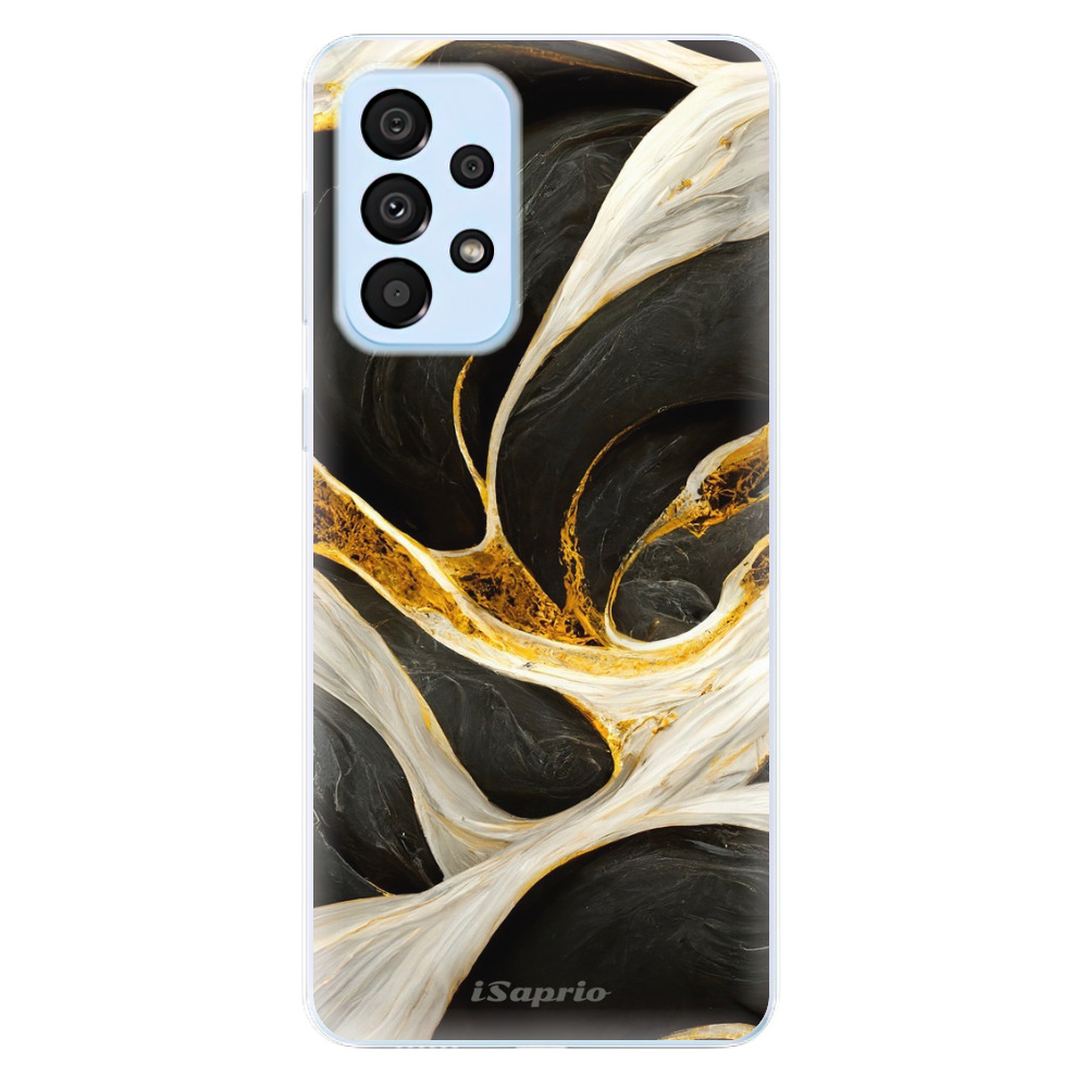 Odolné silikónové puzdro iSaprio - Black and Gold - Samsung Galaxy A33 5G