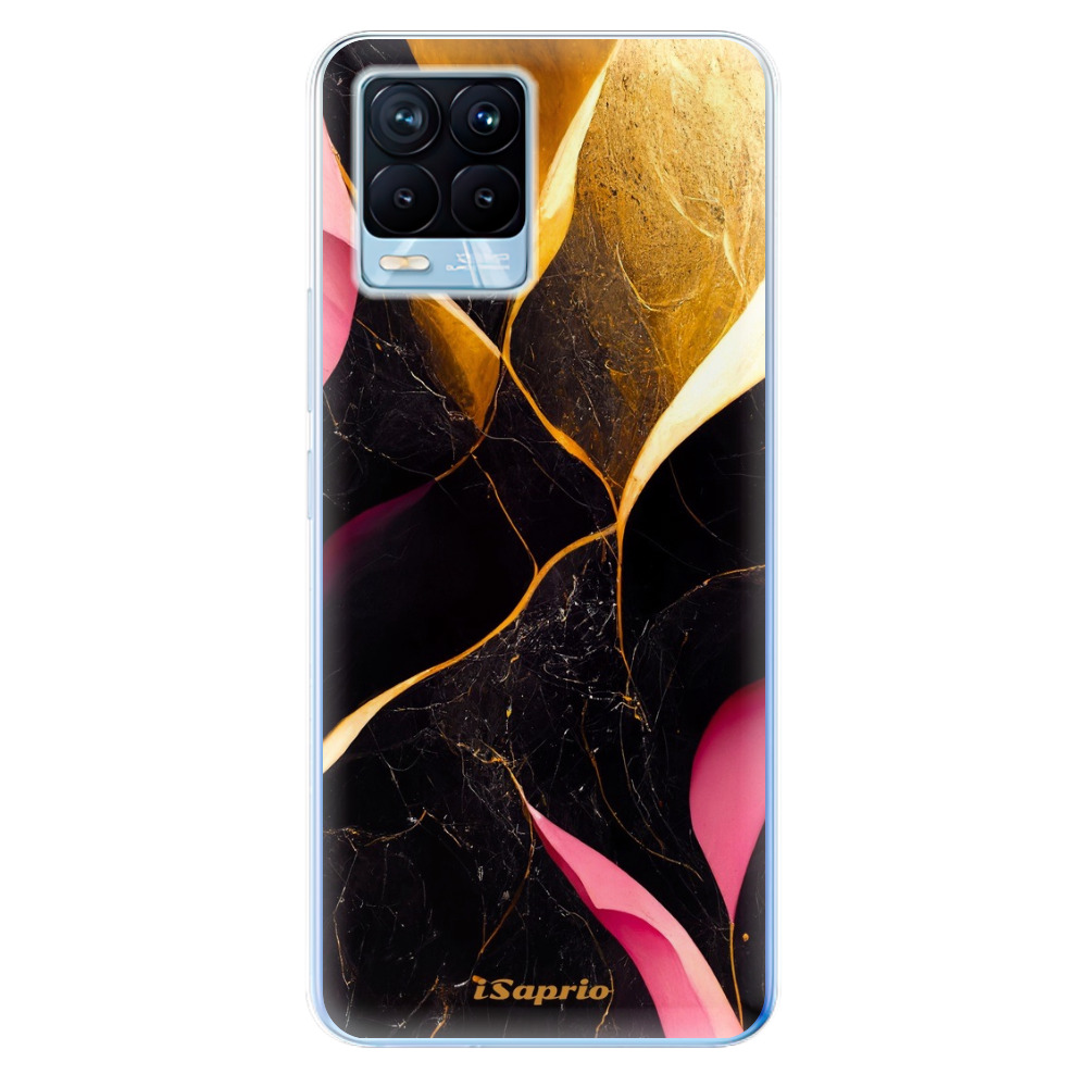 Odolné silikónové puzdro iSaprio - Gold Pink Marble - Realme 8 / 8 Pro