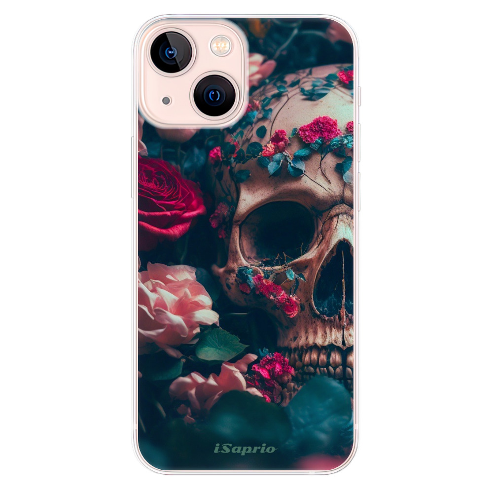 Odolné silikónové puzdro iSaprio - Skull in Roses - iPhone 13 mini