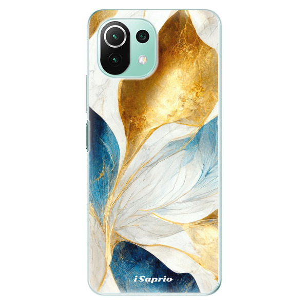 Odolné silikónové puzdro iSaprio - Blue Leaves - Xiaomi Mi 11 Lite