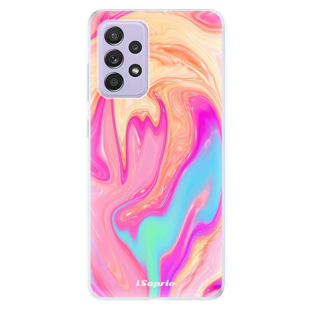 Odolné silikónové puzdro iSaprio - Orange Liquid - Samsung Galaxy A52/A52 5G
