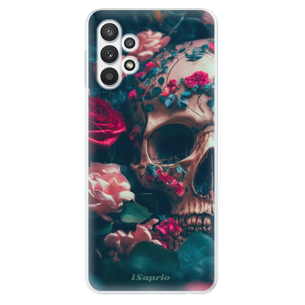 Odolné silikónové puzdro iSaprio - Skull in Roses - Samsung Galaxy A32