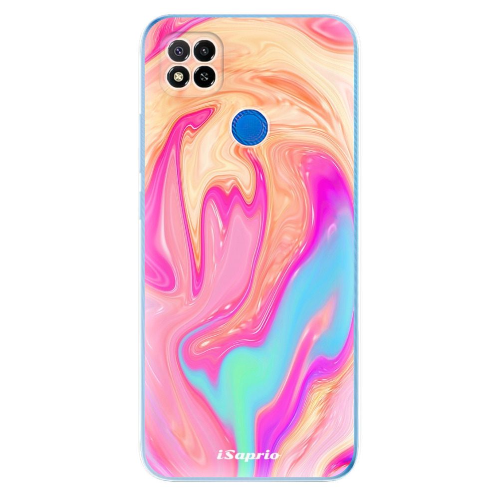 Odolné silikónové puzdro iSaprio - Orange Liquid - Xiaomi Redmi 9C