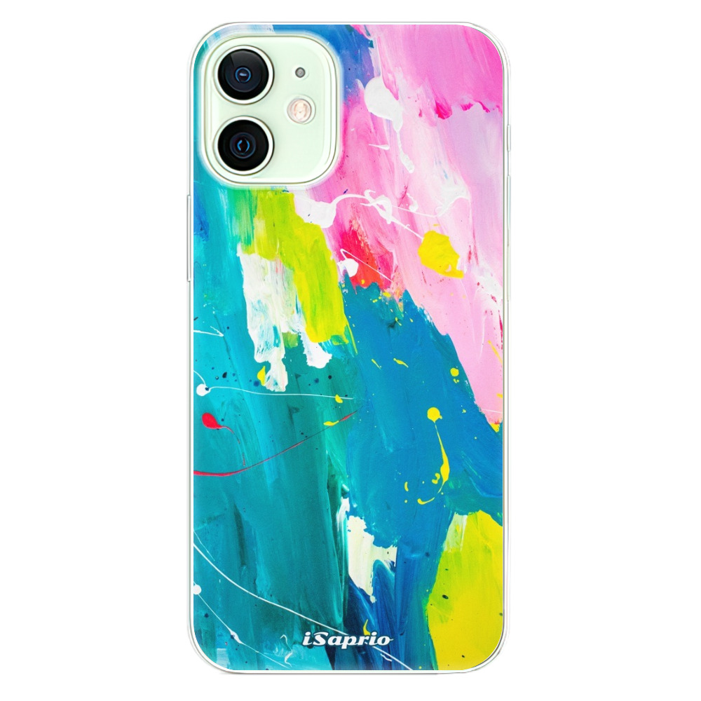 Odolné silikónové puzdro iSaprio - Abstract Paint 04 - iPhone 12