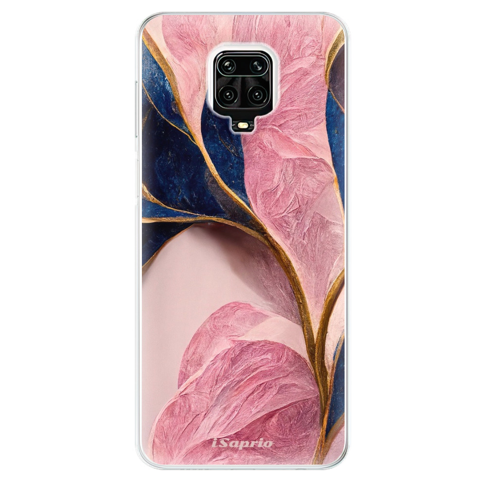 Odolné silikónové puzdro iSaprio - Pink Blue Leaves - Xiaomi Redmi Note 9 Pro / Note 9S