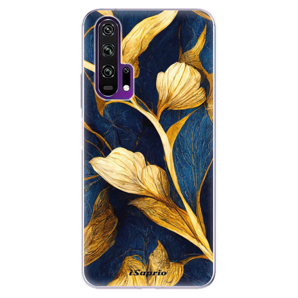 Odolné silikónové puzdro iSaprio - Gold Leaves - Honor 20 Pro