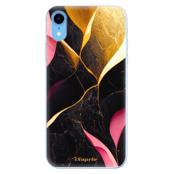 Odolné silikónové puzdro iSaprio - Gold Pink Marble - iPhone XR