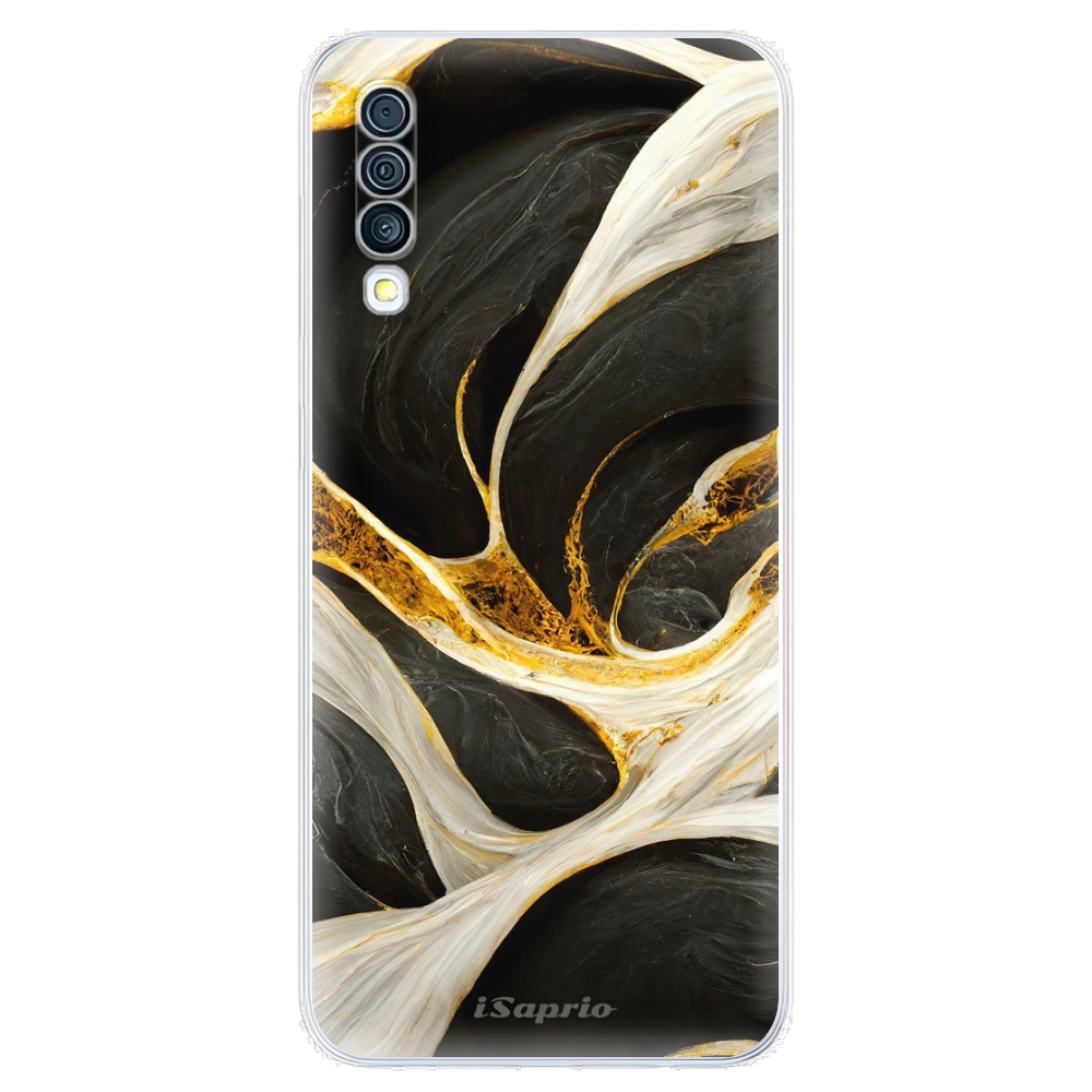 Odolné silikónové puzdro iSaprio - Black and Gold - Samsung Galaxy A50