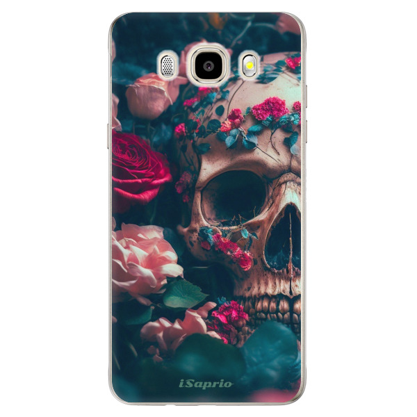 Odolné silikónové puzdro iSaprio - Skull in Roses - Samsung Galaxy J5 2016