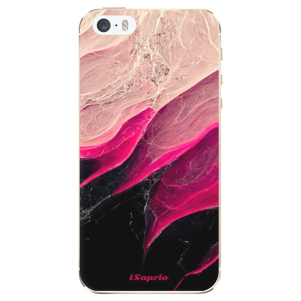 Odolné silikónové puzdro iSaprio - Black and Pink - iPhone 5/5S/SE