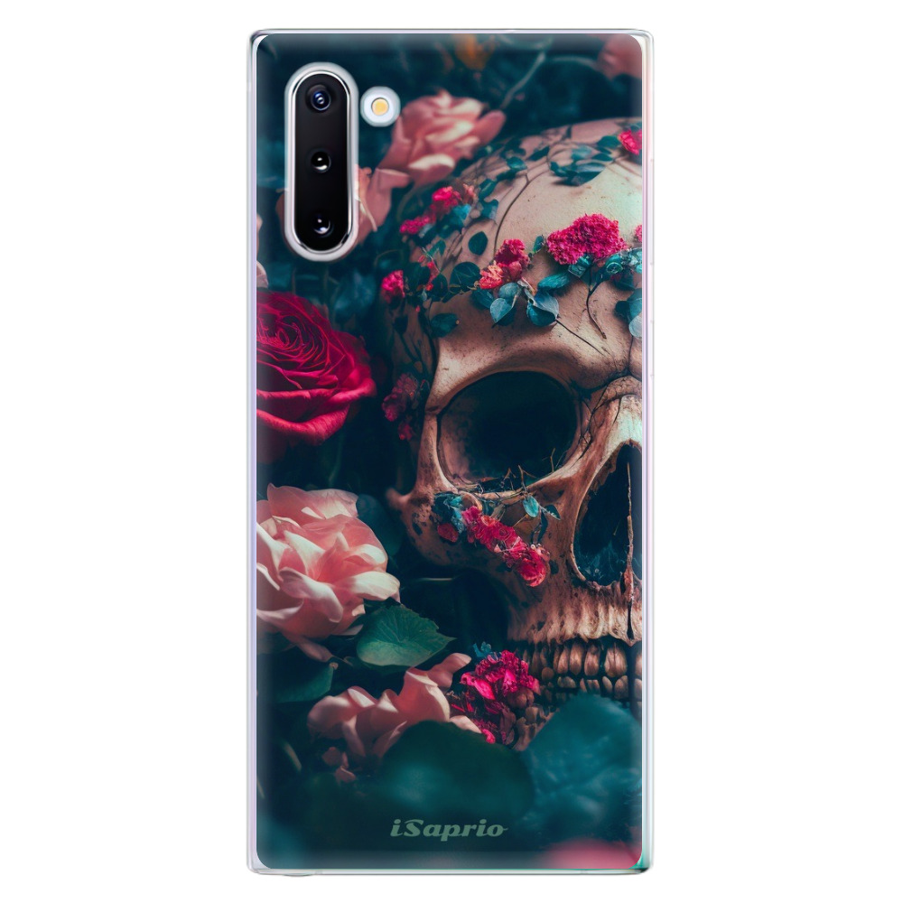 Odolné silikónové puzdro iSaprio - Skull in Roses - Samsung Galaxy Note 10