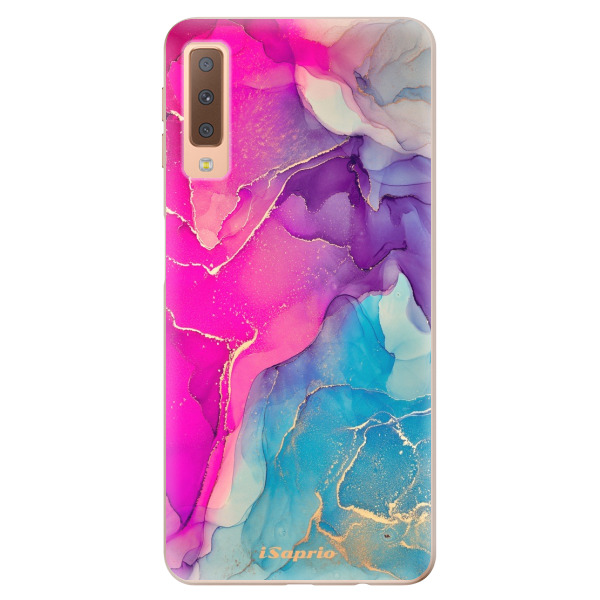Odolné silikónové puzdro iSaprio - Purple Ink - Samsung Galaxy A7 (2018)