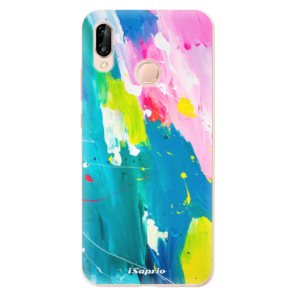 Odolné silikónové puzdro iSaprio - Abstract Paint 04 - Huawei P20 Lite