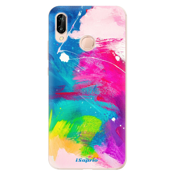 Odolné silikónové puzdro iSaprio - Abstract Paint 03 - Huawei P20 Lite