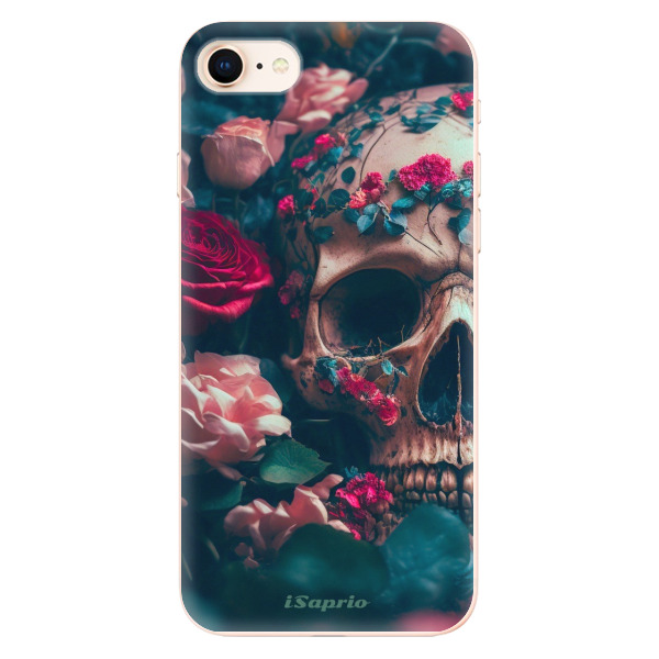 Odolné silikónové puzdro iSaprio - Skull in Roses - iPhone 8