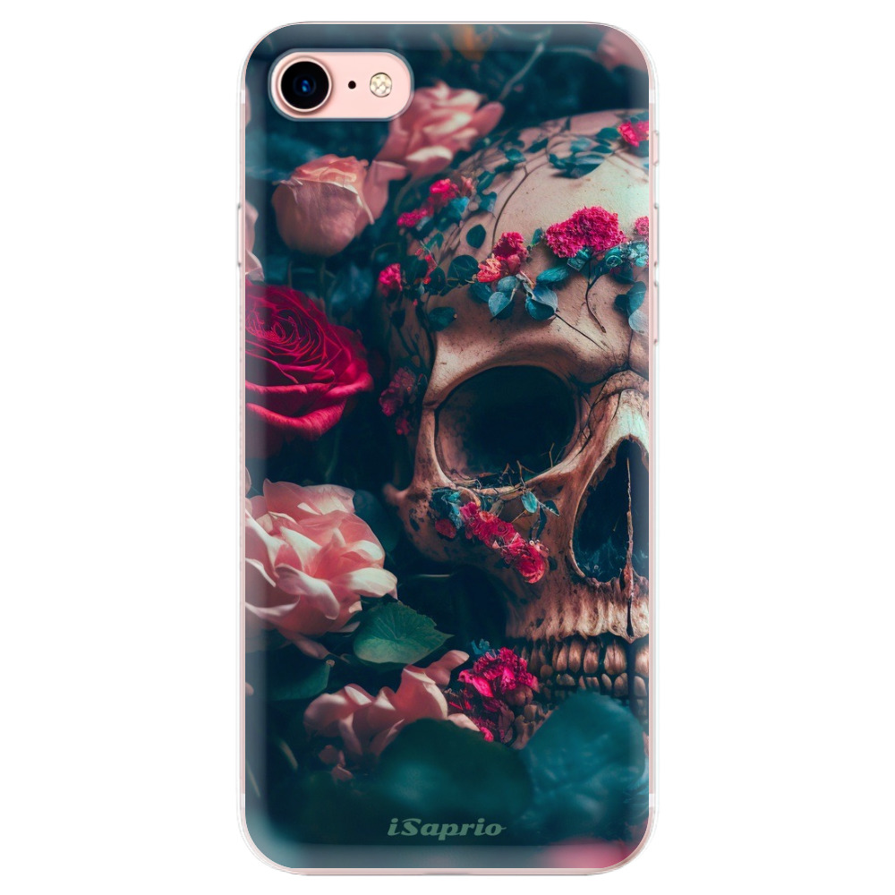 Odolné silikónové puzdro iSaprio - Skull in Roses - iPhone 7