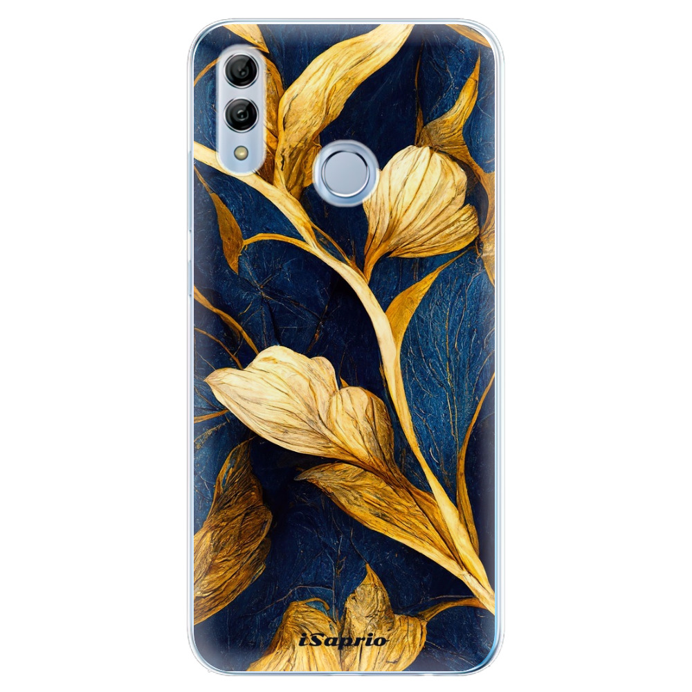 Odolné silikónové puzdro iSaprio - Gold Leaves - Huawei Honor 10 Lite