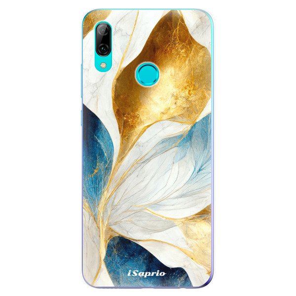 Odolné silikónové puzdro iSaprio - Blue Leaves - Huawei P Smart 2019