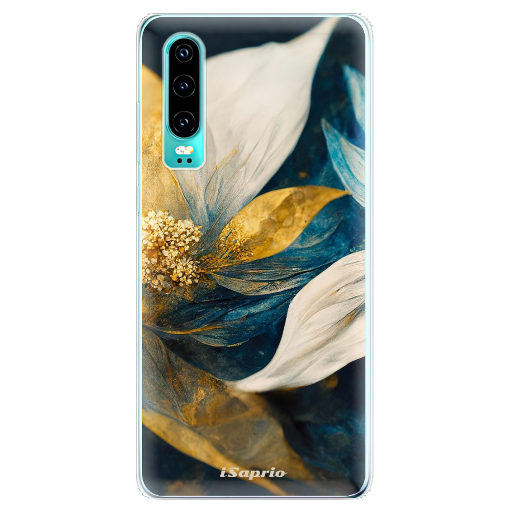 Odolné silikónové puzdro iSaprio - Gold Petals - Huawei P30