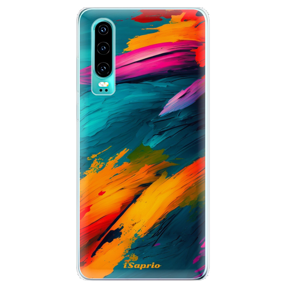 Odolné silikónové puzdro iSaprio - Blue Paint - Huawei P30