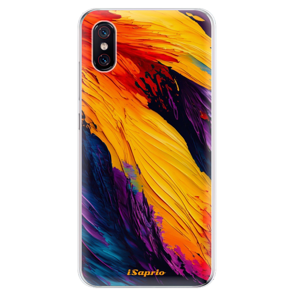 Odolné silikónové puzdro iSaprio - Orange Paint - Xiaomi Mi 8 Pro