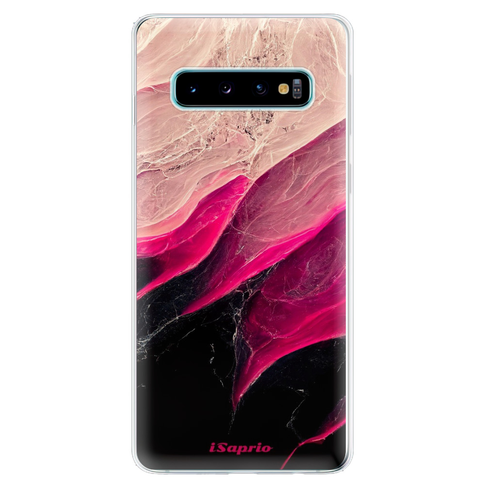 Odolné silikónové puzdro iSaprio - Black and Pink - Samsung Galaxy S10
