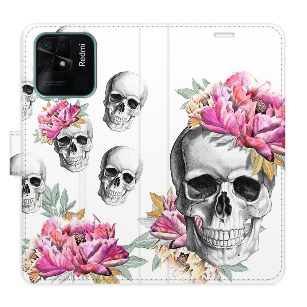 Flipové puzdro iSaprio - Crazy Skull - Xiaomi Redmi 10C