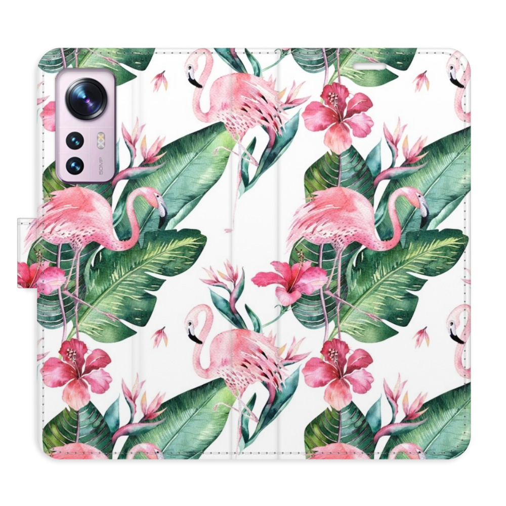 Flipové puzdro iSaprio - Flamingos Pattern - Xiaomi 12 / 12X