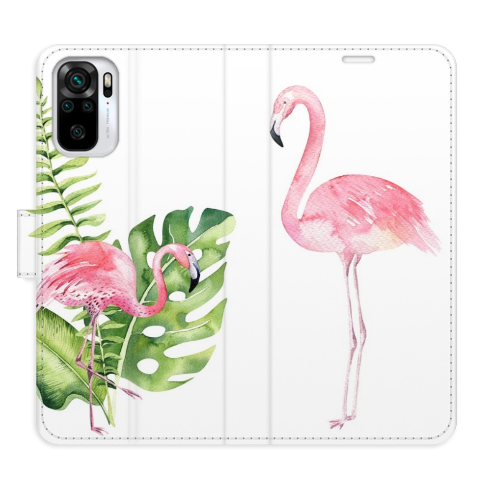 Flipové puzdro iSaprio - Flamingos - Xiaomi Redmi Note 10 / Note 10S