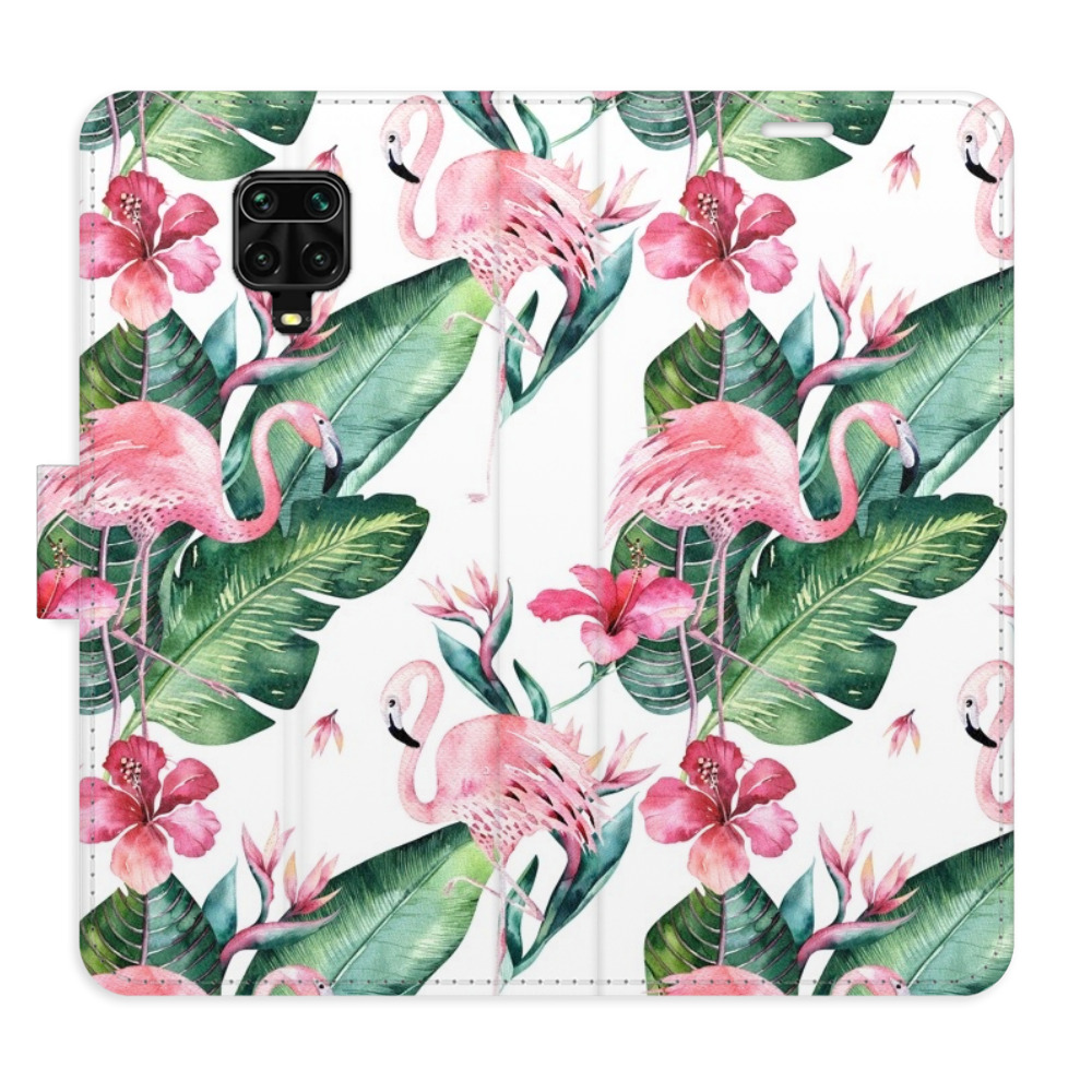 Flipové puzdro iSaprio - Flamingos Pattern - Xiaomi Redmi Note 9 Pro / Note 9S