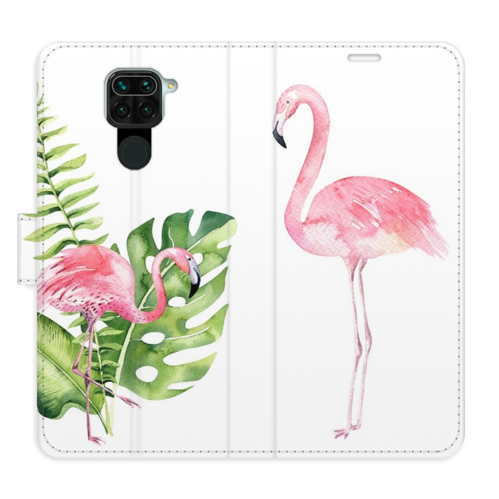 Flipové puzdro iSaprio - Flamingos - Xiaomi Redmi Note 9