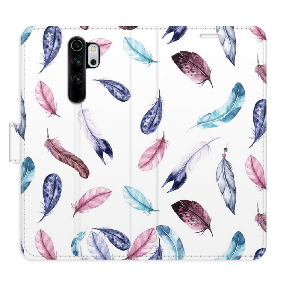 Flipové puzdro iSaprio - Colorful Feathers - Xiaomi Redmi Note 8 Pro