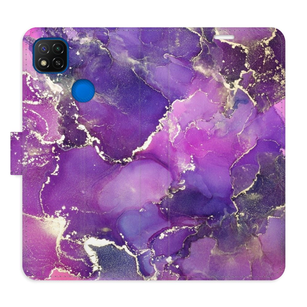 Flipové puzdro iSaprio - Purple Marble - Xiaomi Redmi 9C