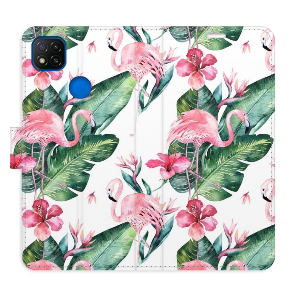 Flipové puzdro iSaprio - Flamingos Pattern - Xiaomi Redmi 9C