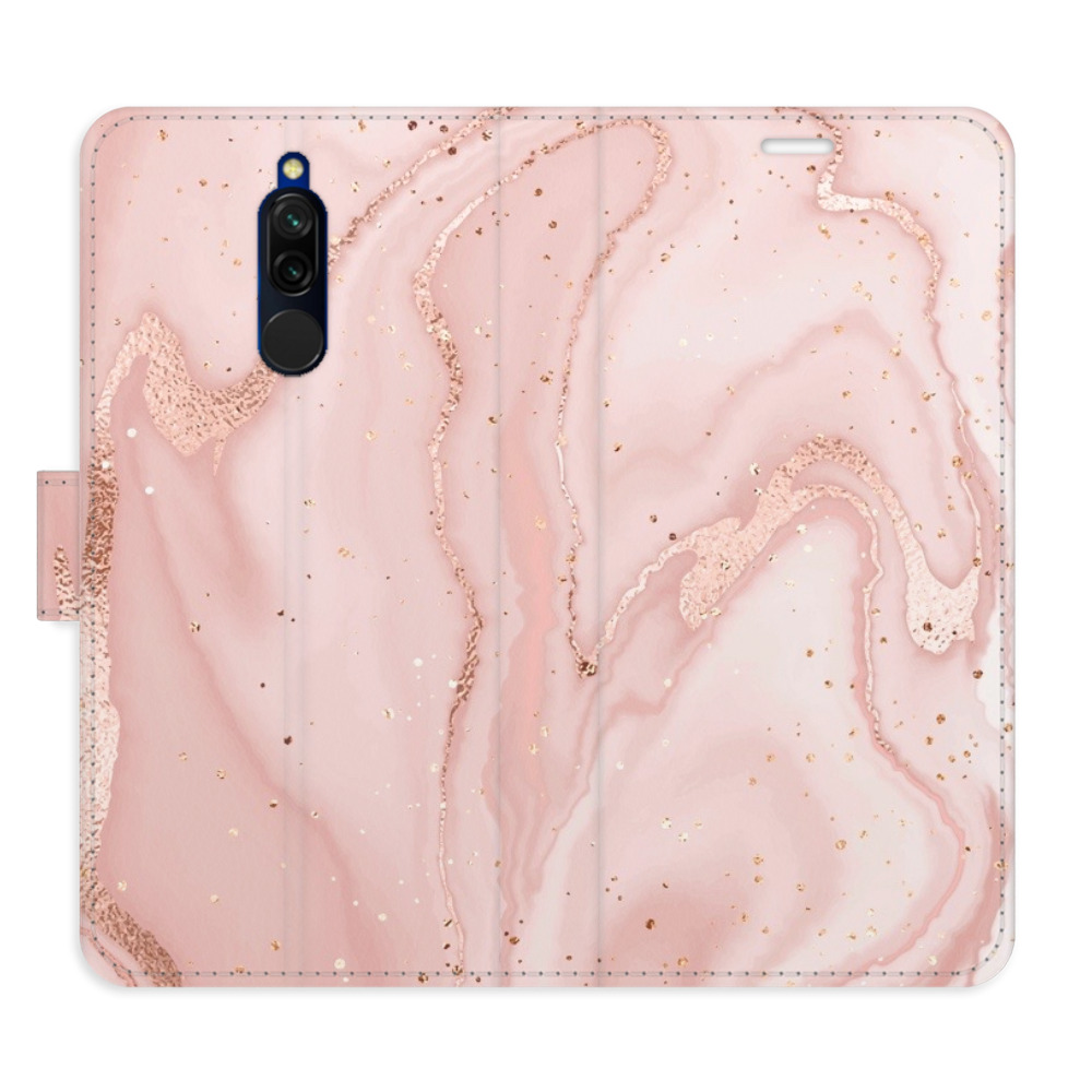 Flipové puzdro iSaprio - RoseGold Marble - Xiaomi Redmi 8