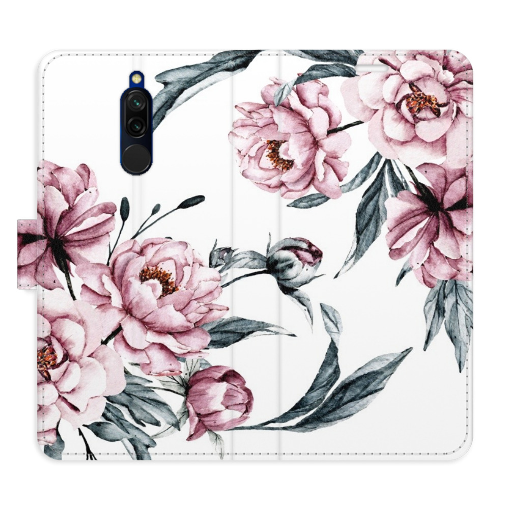 Flipové puzdro iSaprio - Pink Flowers - Xiaomi Redmi 8