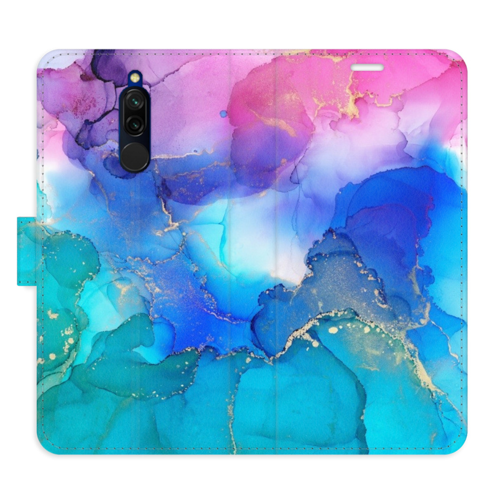 Flipové puzdro iSaprio - BluePink Paint - Xiaomi Redmi 8