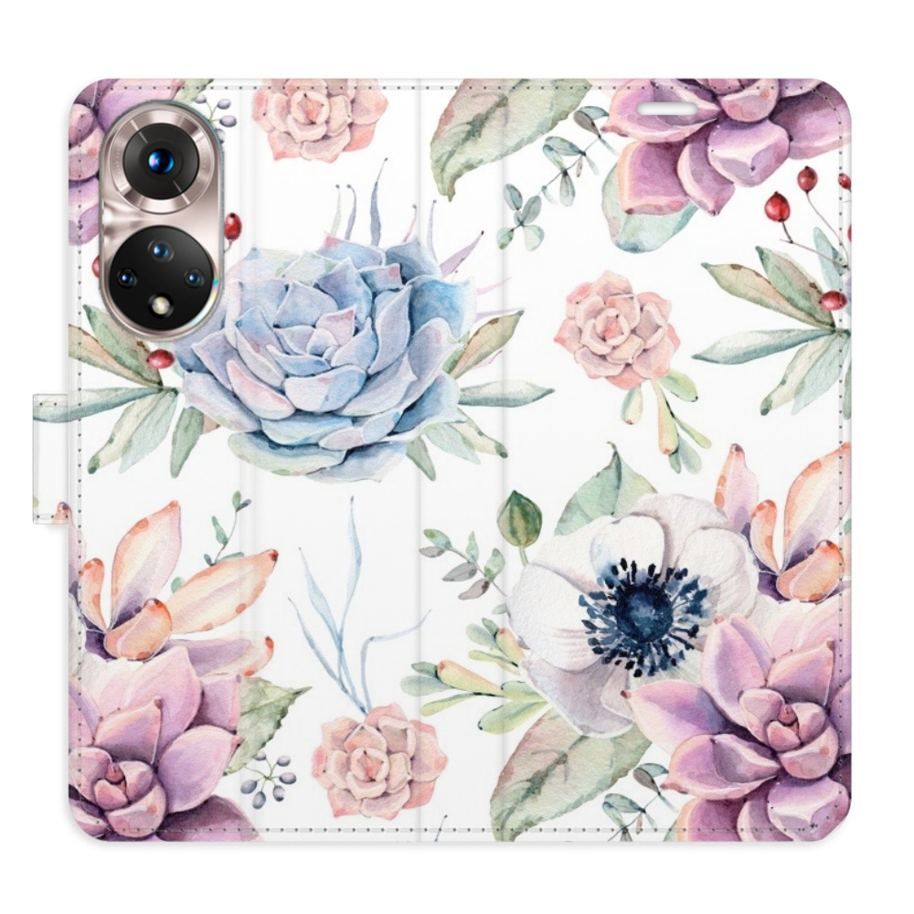 Flipové puzdro iSaprio - Succulents Pattern - Honor 50 / Nova 9