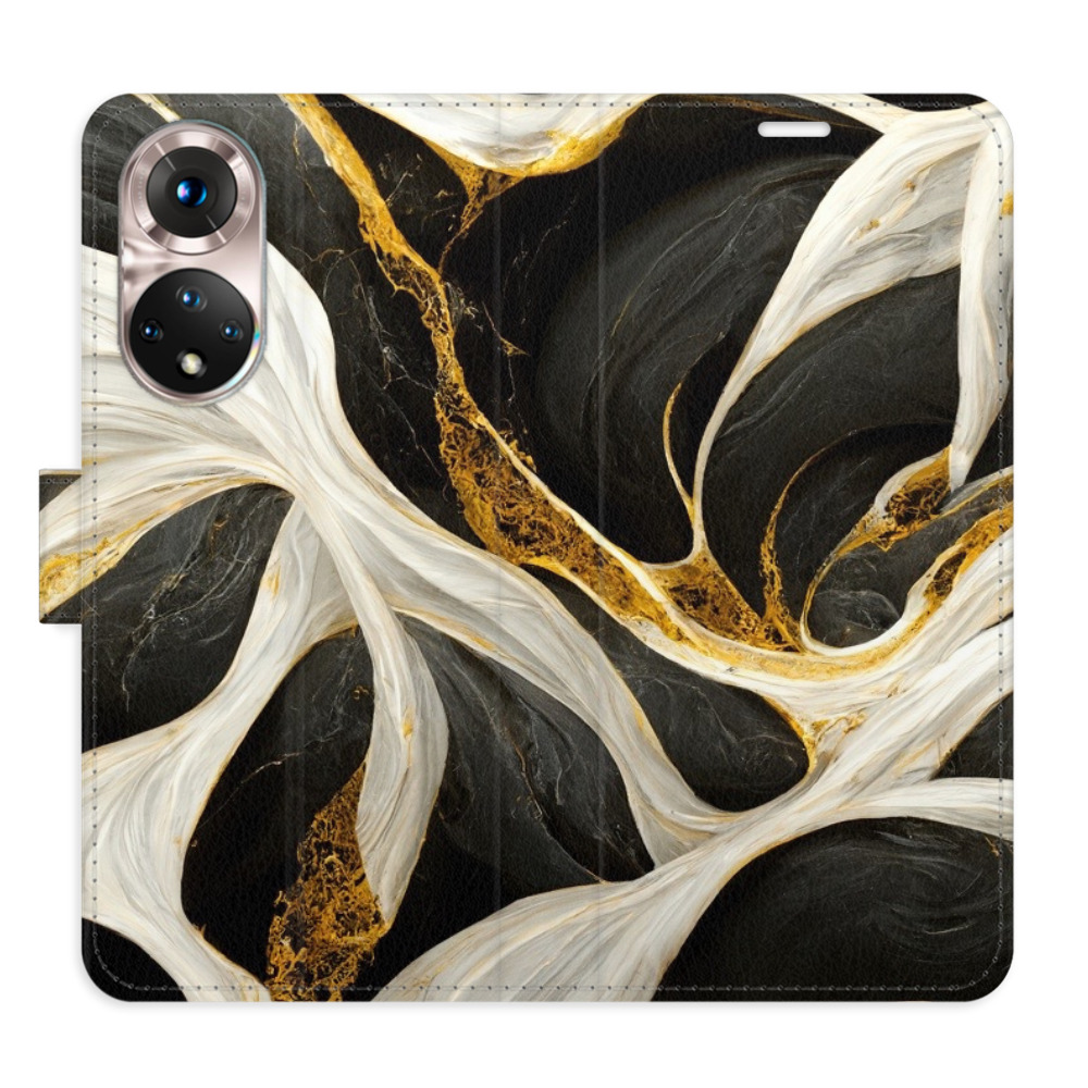 Flipové puzdro iSaprio - BlackGold Marble - Honor 50 / Nova 9