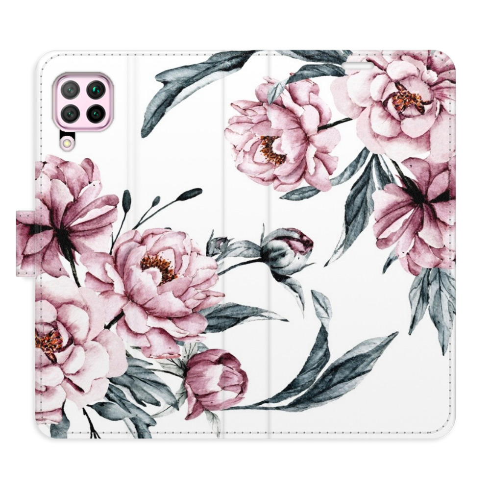 Flipové puzdro iSaprio - Pink Flowers - Huawei P40 Lite