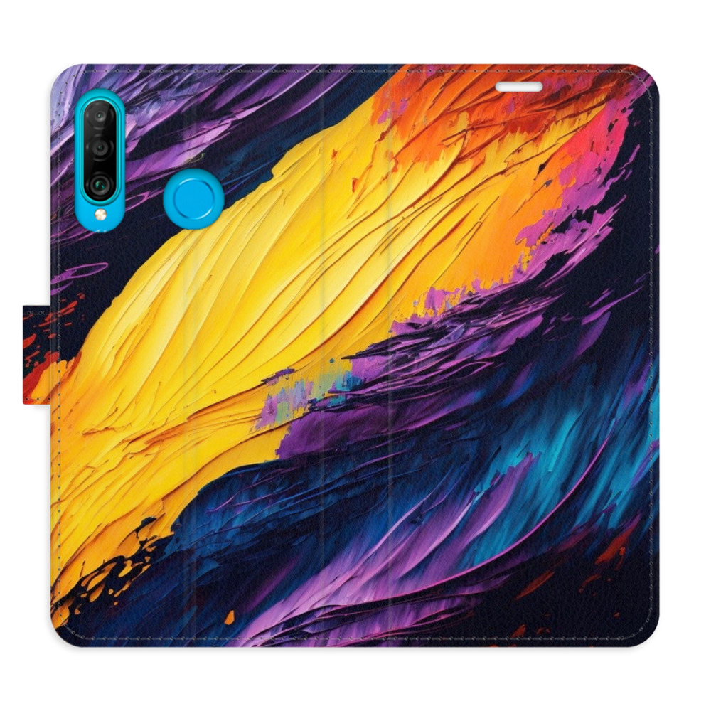 Flipové puzdro iSaprio - Fire Paint - Huawei P30 Lite