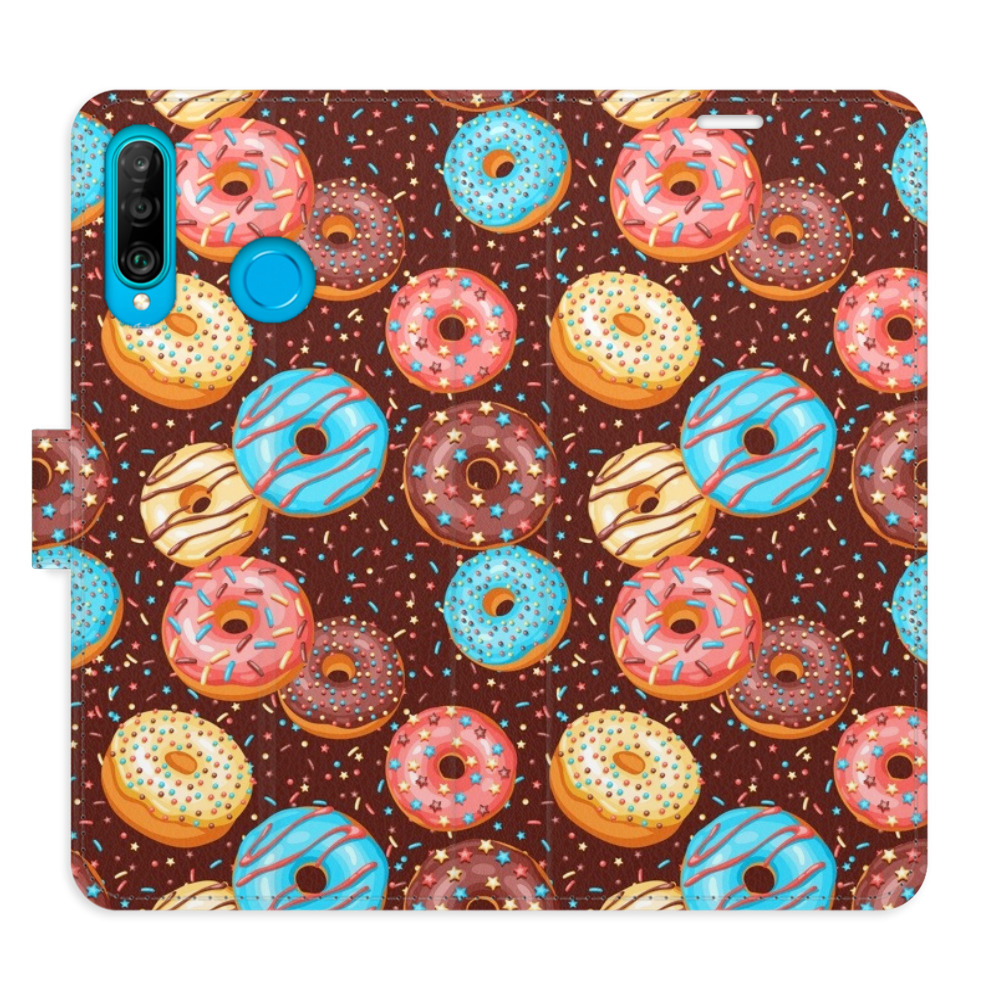 Flipové puzdro iSaprio - Donuts Pattern - Huawei P30 Lite