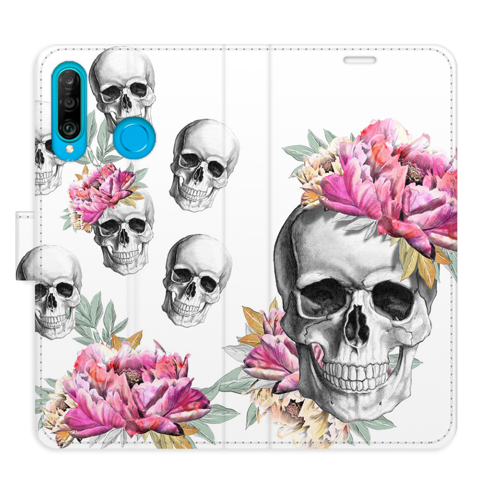 Flipové puzdro iSaprio - Crazy Skull - Huawei P30 Lite