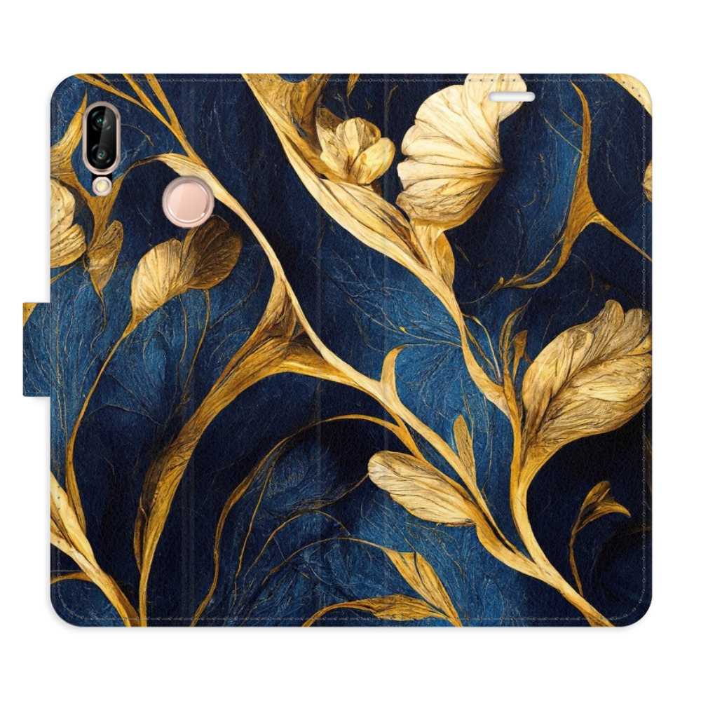 Flipové puzdro iSaprio - GoldBlue - Huawei P20 Lite