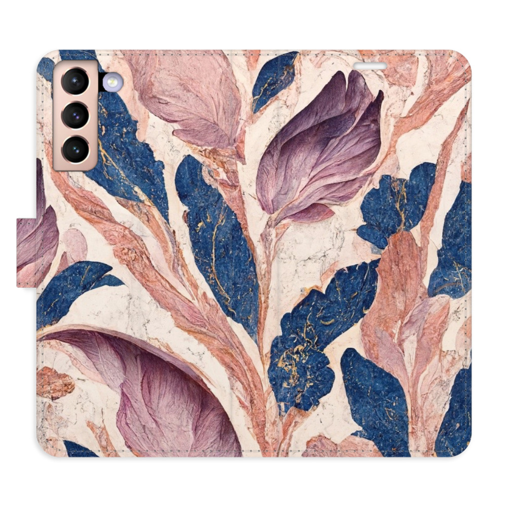 Flipové puzdro iSaprio - Old Leaves 02 - Samsung Galaxy S21