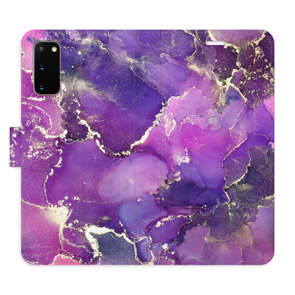Flipové puzdro iSaprio - Purple Marble - Samsung Galaxy S20