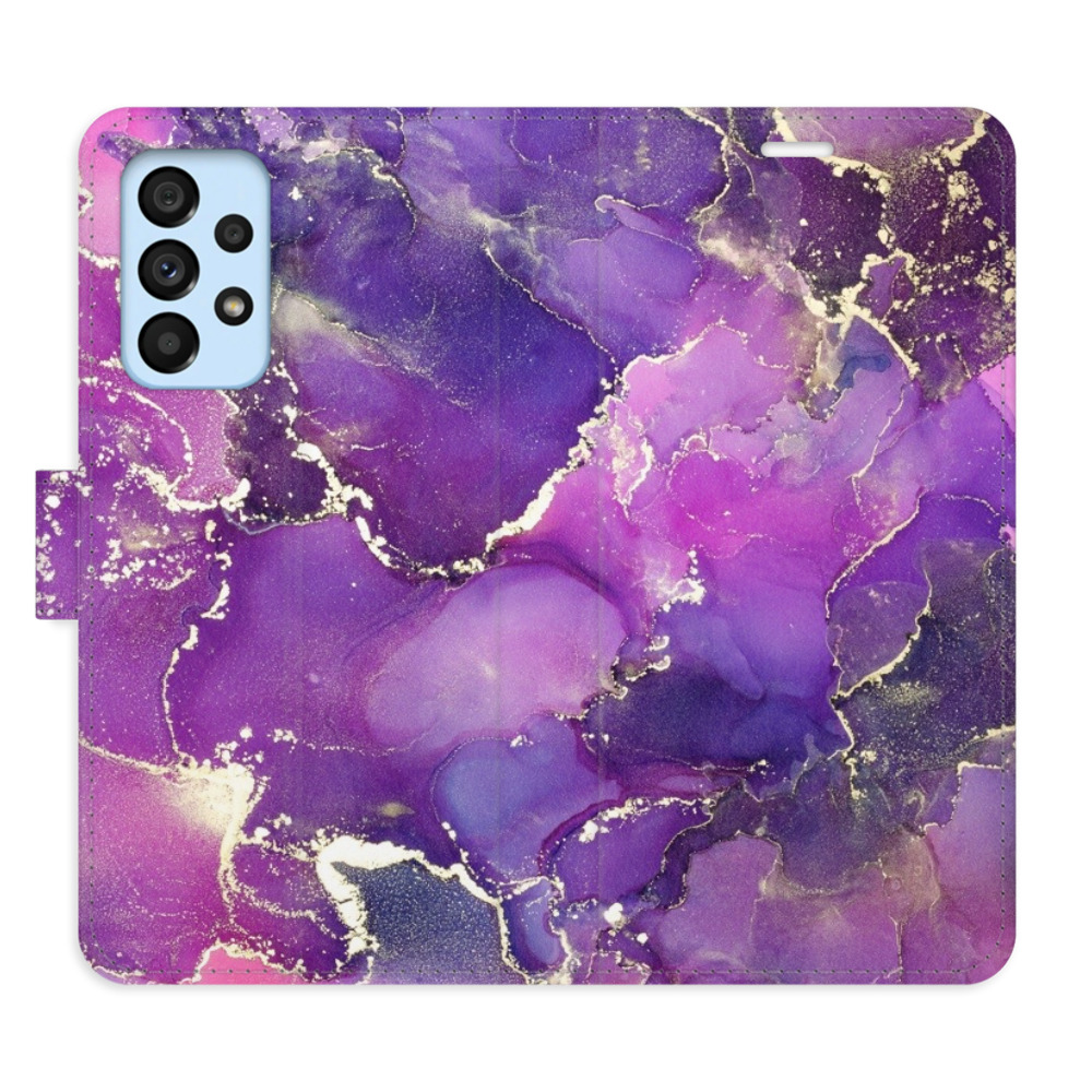 Flipové puzdro iSaprio - Purple Marble - Samsung Galaxy A53 5G