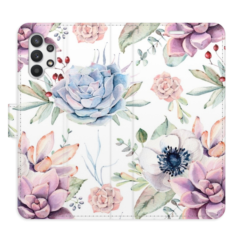 Flipové puzdro iSaprio - Succulents Pattern - Samsung Galaxy A32